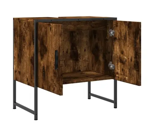 Spintelė Praustuvui, Dūminė, 60X33X60cm Apdirbta Mediena