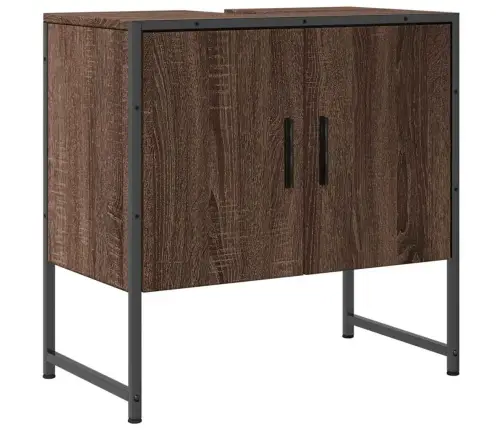 Izlietnes Skapītis, Brūns, 60X33X60 Cm, Inženierijas Koks Vidaxl
