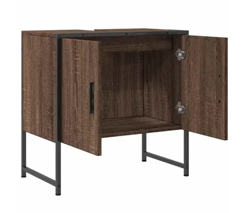 Izlietnes Skapītis, Brūns, 60X33X60 Cm, Inženierijas Koks Vidaxl