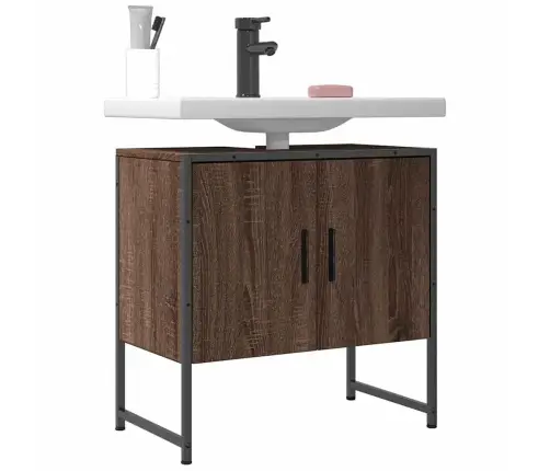 Izlietnes Skapītis, Brūns, 60X33X60 Cm, Inženierijas Koks Vidaxl