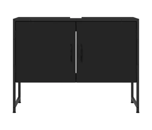 Izlietnes Skapītis, Melns, 80X33X60 Cm, Inženierijas Koks Vidaxl