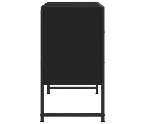 Izlietnes Skapītis, Melns, 80X33X60 Cm, Inženierijas Koks Vidaxl