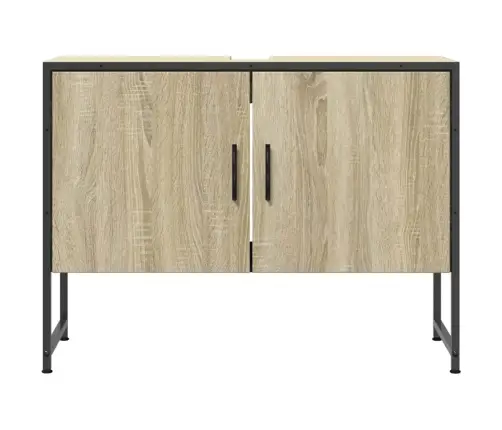 Vannitoakapp Valamu, Sonoma Tamm, 80 X 33 X 60 cm Tehispuit