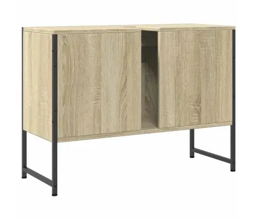 Vannitoakapp Valamu, Sonoma Tamm, 80 X 33 X 60 cm Tehispuit