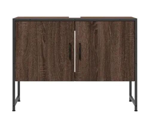 Izlietnes Skapītis, Ozola, 80X33X60 Cm, Inženierijas Koks Vidaxl