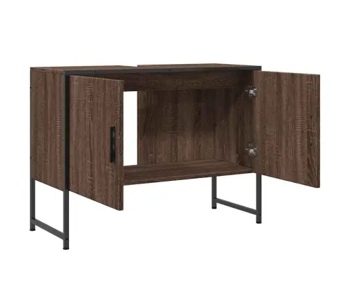 Izlietnes Skapītis, Ozola, 80X33X60 Cm, Inženierijas Koks Vidaxl