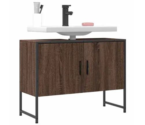 Izlietnes Skapītis, Ozola, 80X33X60 Cm, Inženierijas Koks Vidaxl