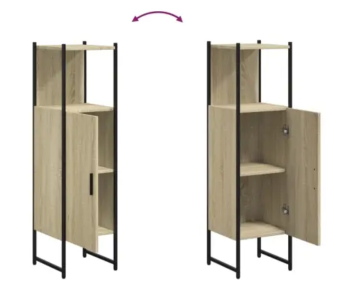 Vannitoakapp, Sonoma Tamm, 33 X 33 X 120,5 cm Tehispuit