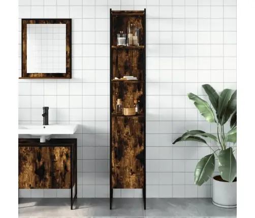 Vannasistabas Skapītis, Ozola, 33X33X185,5Cm, Inženierijas Koks Vidaxl