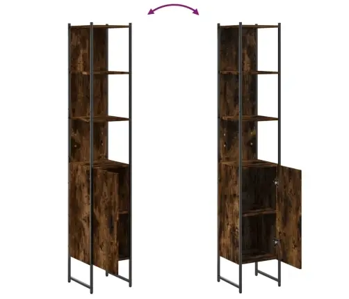 Vannasistabas Skapītis, Ozola, 33X33X185,5Cm, Inženierijas Koks Vidaxl