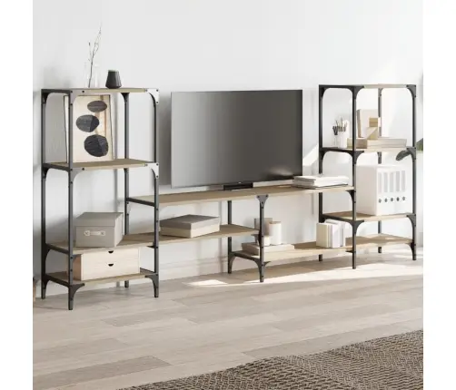 Televizoriaus Spintelė, Ąžuolo, 206,5X28,5X95cm Mediena