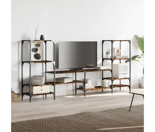 Tv Skapītis, Koka Krāsa, 206,5X28,5X95 Cm, Inženierijas Koks Vidaxl