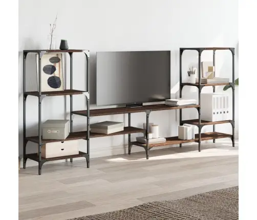 Tv Skapītis, Brūna Ozolkoka, 206,5X28,5X95Cm, Inženierijas Koks Vidaxl