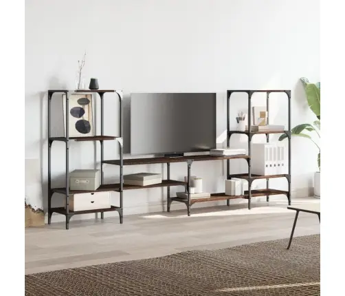 Tv Skapītis, Brūna Ozolkoka, 206,5X28,5X95Cm, Inženierijas Koks Vidaxl