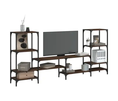 Tv Skapītis, Brūna Ozolkoka, 206,5X28,5X95Cm, Inženierijas Koks Vidaxl