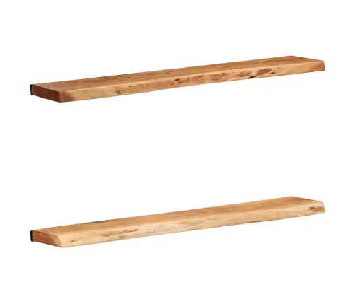 Sienas Plaukti, 2 Gab., 100X20X3,5 Cm, Akācijas Masīvkoks Vidaxl Sienas Plaukti, 2 Gab., 100X20X3,5 Cm, Akācijas Masīvkoks Vidaxl
