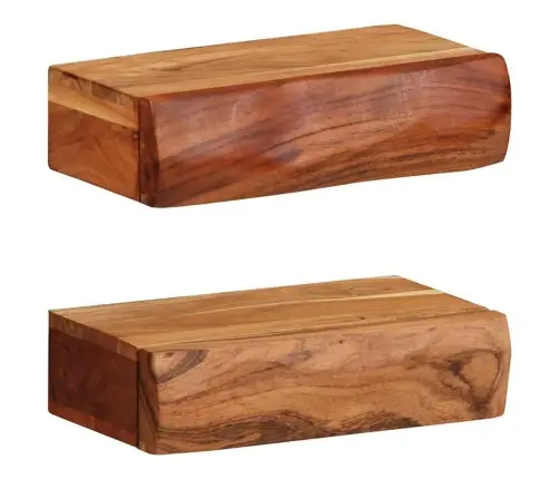 Sieninės Lentynos, 2Vnt., 30X17X8cm Akacijos Masyvas