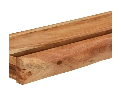 Sienas Plaukti, 2 Gab., 100X17X8 Cm, Akācijas Masīvkoks Vidaxl