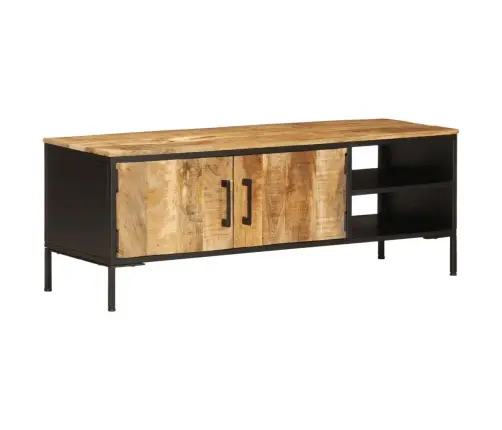 Televizoriaus Spintelė, 110X35X40cm Neapdorotas Mango Masyvas