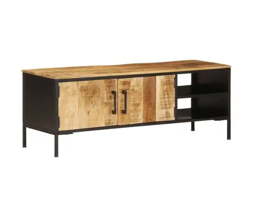 Televizoriaus Spintelė, 110X35X40cm Neapdorotas Mango Masyvas