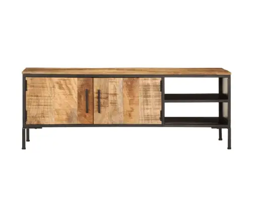 Televizoriaus Spintelė, 110X35X40cm Neapdorotas Mango Masyvas