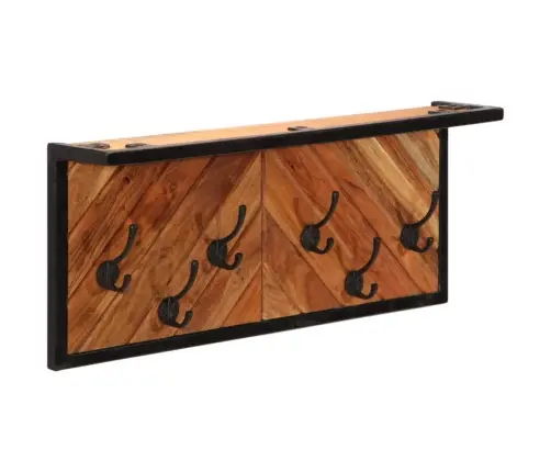 Sienas Drēbju Pakaramais Ar 6 Āķiem, Mango Masīvkoks Vidaxl