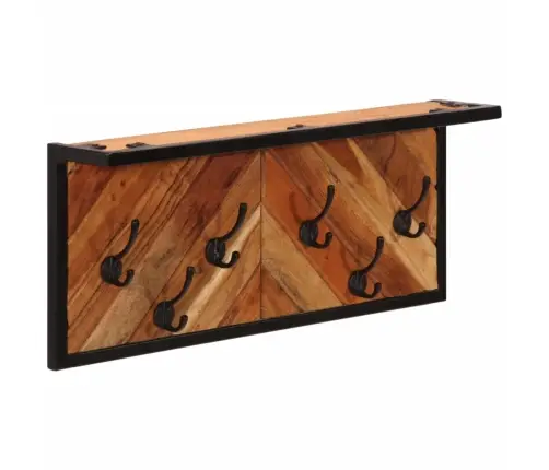 Sienas Drēbju Pakaramais Ar 6 Āķiem, Mango Masīvkoks Vidaxl