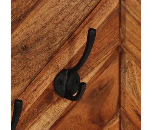 Sienas Drēbju Pakaramais Ar 6 Āķiem, Mango Masīvkoks Vidaxl