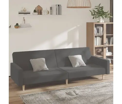 2-Vietīga Dīvāngulta, Gaiši Pelēks Audums Vidaxl