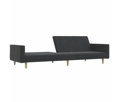 2-Vietīga Dīvāngulta, Tumši Pelēks Audums Vidaxl