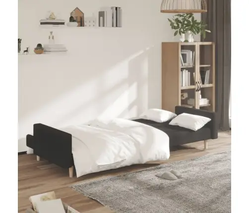 Dvivietė Sofa-Lova, Juodos Spalvos, Audinys
