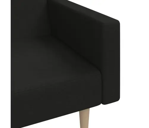 Dvivietė Sofa-Lova, Juodos Spalvos, Audinys