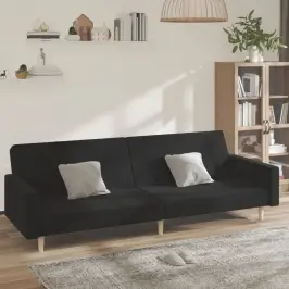 Dvivietė Sofa-Lova, Juodos Spalvos, Audinys
