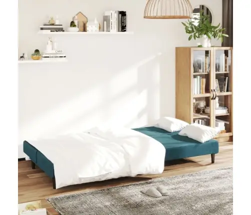 2-Vietīga Dīvāngulta, Zils Samts Vidaxl