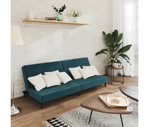 2-Vietīga Dīvāngulta, Zils Samts Vidaxl
