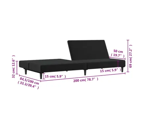 2-Kohaline Diivanvoodi, Must, Samet