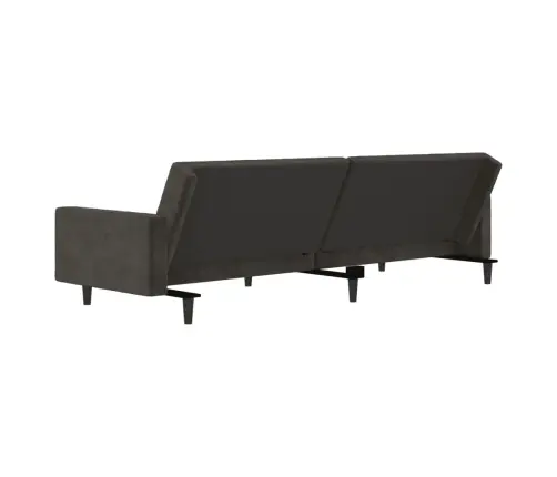 2-Vietīga Dīvāngulta, Tumši Pelēks Samts Vidaxl 2-Vietīga Dīvāngulta, Tumši Pelēks Samts Vidaxl