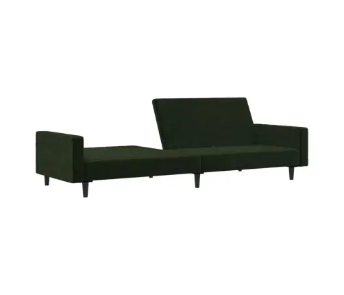 2-Vietīga Dīvāngulta, Tumši Zaļš Samts Vidaxl