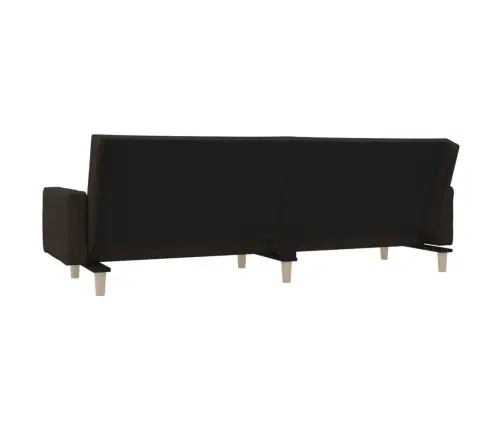 Dvivietė Sofa-Lova Su Dvejomis Pagalvėmis, Ruda, Audinys