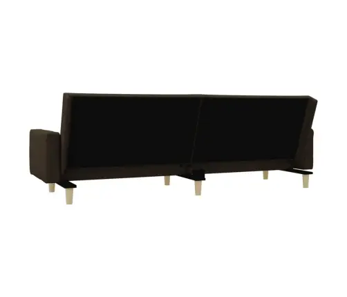 2-Vietīga Dīvāngulta Ar Diviem Spilveniem, Pelēkbrūns Audums Vidaxl