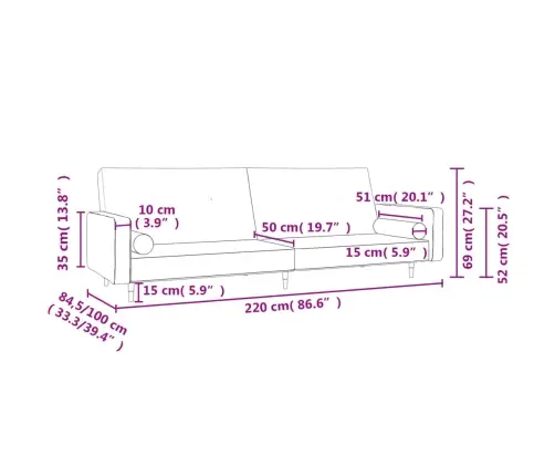 Dvivietė Sofa-Lova Su Dvejomis Pagalvėmis, Žalia, Aksomas
