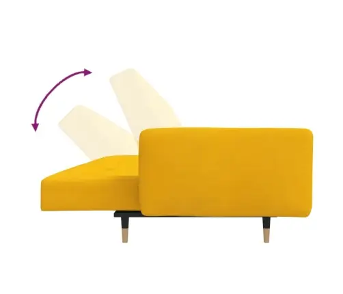 2-Kohaline Diivanvoodi Patjadega, Kollane, Samet