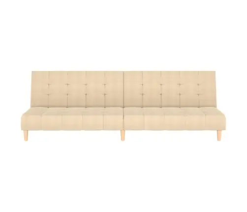 2-Vietīga Dīvāngulta, Krēmkrāsas Audums Vidaxl