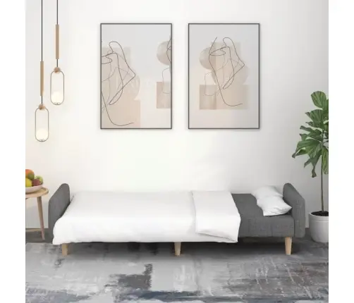 Dvivietė Sofa-Lova, Šviesiai Pilkos Spalvos, Audinys