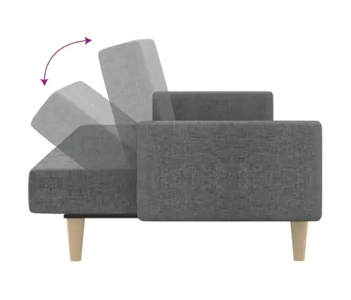 Dvivietė Sofa-Lova, Šviesiai Pilkos Spalvos, Audinys