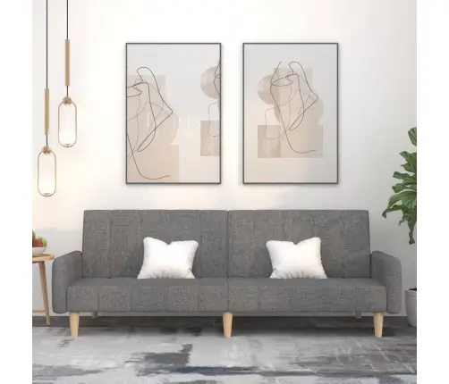 Dvivietė Sofa-Lova, Šviesiai Pilkos Spalvos, Audinys