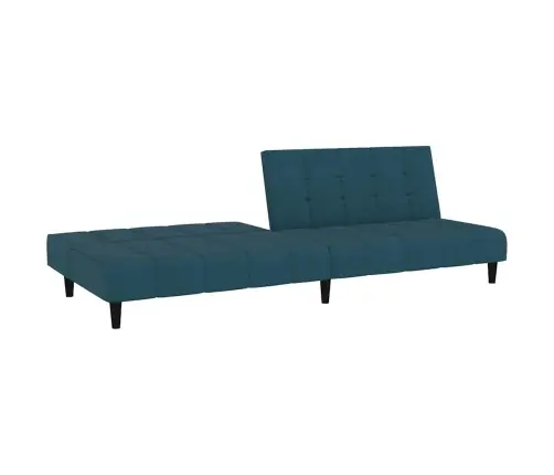 Dvivietė Sofa-Lova, Mėlynos Spalvos, Aksomas