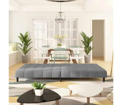 2-Vietīga Dīvāngulta, Gaiši Pelēks Samts Vidaxl