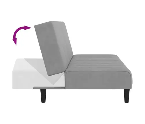 2-Vietīga Dīvāngulta, Gaiši Pelēks Samts Vidaxl