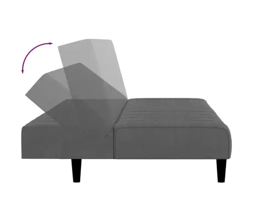 Dvivietė Sofa-Lova, Tamsiai Pilkos Spalvos, Aksomas